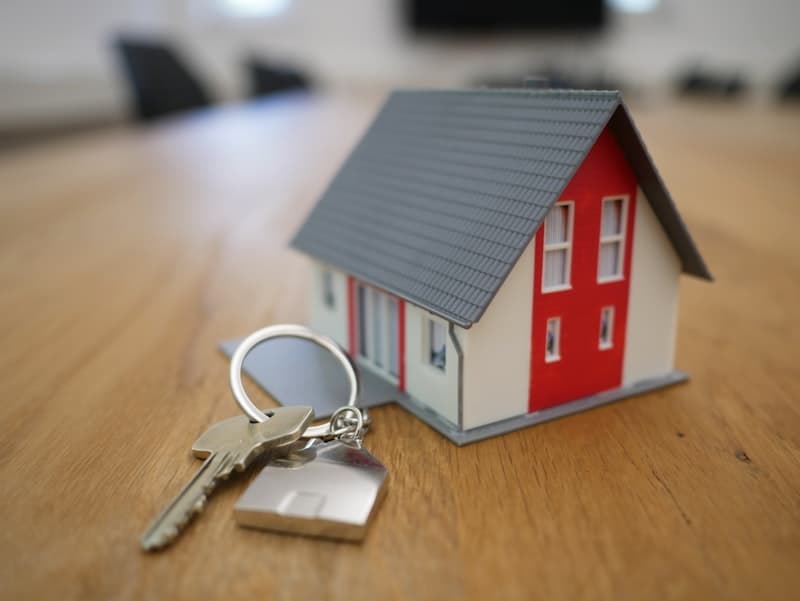 Estate agent with clients in an apartment
